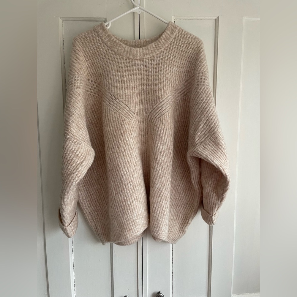Madewell Soft Cream Ribbed Crewneck Sweater